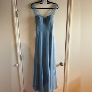 Azazie Chriselle Steel Blue